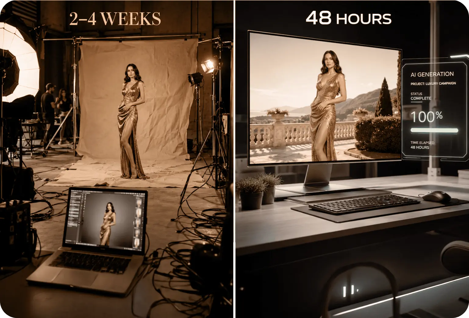 Turnaround Time: traditional studio shoots vs NeoModel